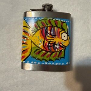 Colorful Fish Design Flask